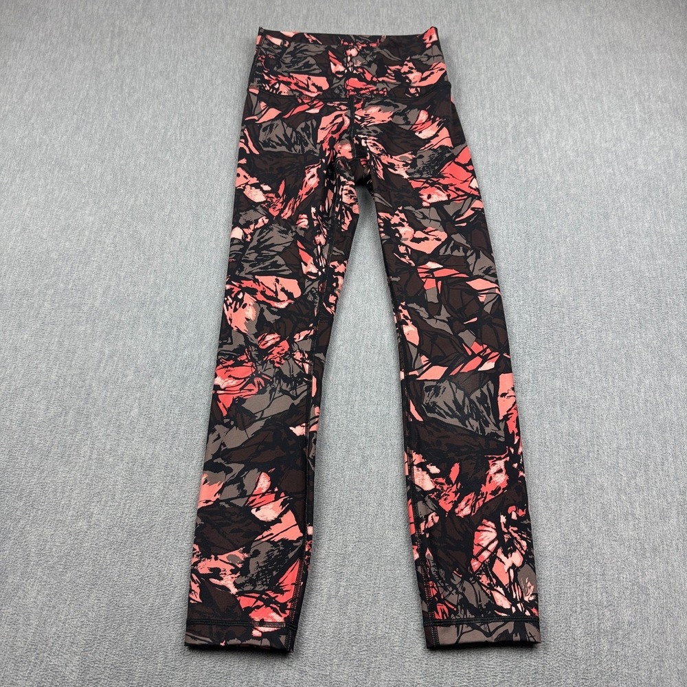 Lululemon Women Leggings 4 Brown Pink  High Times Full-On Luxtreme 25" Crop Yoga